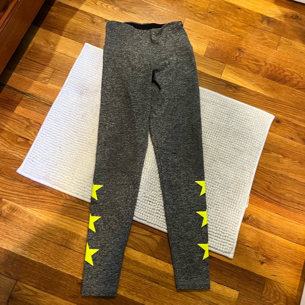 Gray Leggings with Yellow Stars